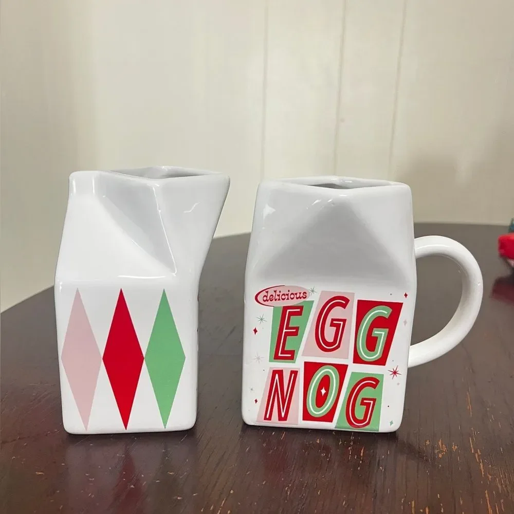 Target Collection Egg Nog Carton Christmas Mugs